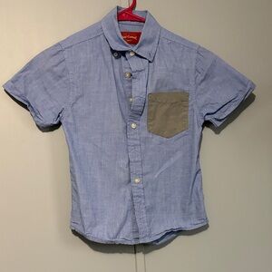 Red Camel Light Blue Short Sleeve Shirt with Olive Pocket